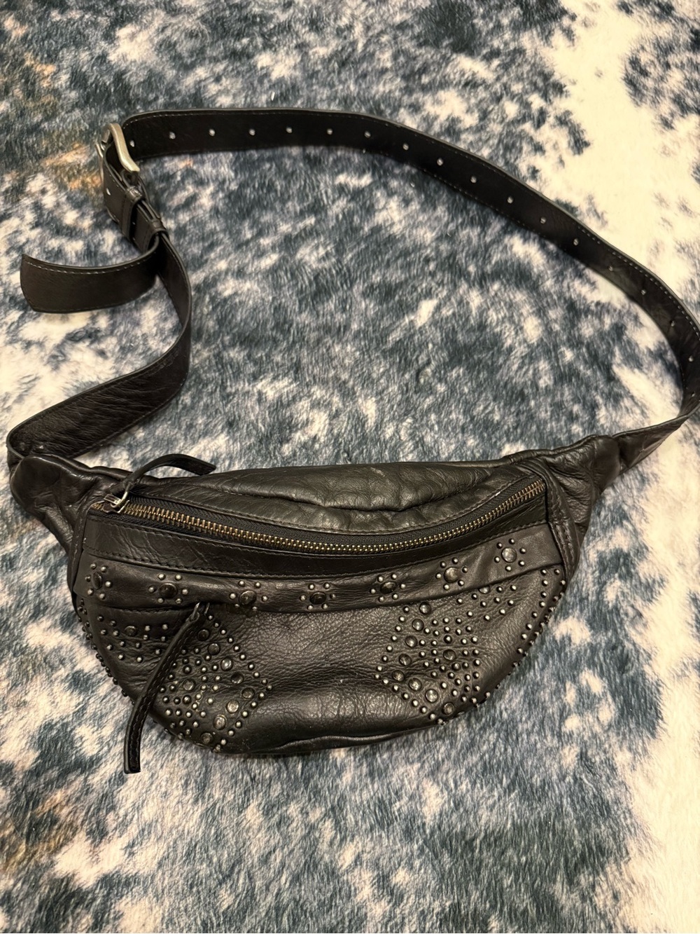 Free People Ana Adorned Leather Studded Purse Fanny Pack